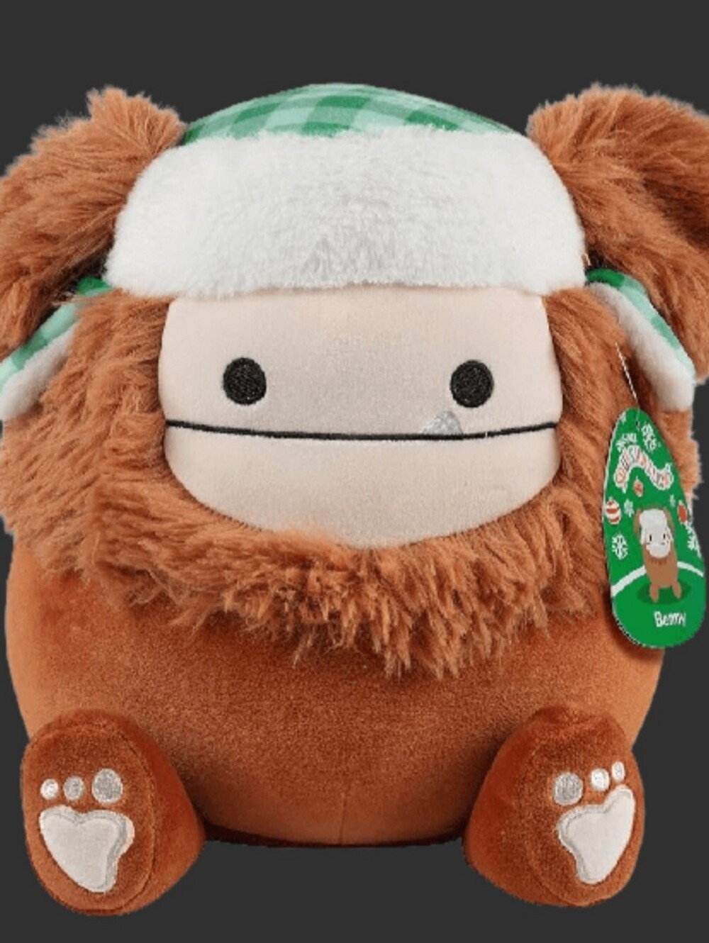 Trapper Hat Benny the Bigfoot Squishmallow 12 inches NWT